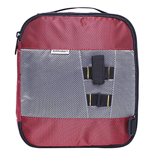 Kylebooker Soft Plastic Bait Storage Binders Organizer Saltwater Fishing Lure Leader Wallet Tackle Binder Bag - color: Red