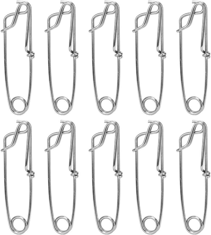 Dilwe Longline Snap Clip, 10Pcs 2.6X100mm Stainless Steel Long line Snap Clips Suitable for Long Line Fishing, Floats, Sharking, Tuna Fishing, Crabbing, Shrimping, etc