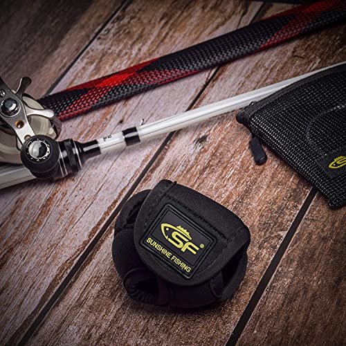 SF Low Profile Casting Baitcast Reels Cover Case Reel Pouch Glove for Fits 50 100 200 300 Series Baitcaster - color: Baitcast up to 200 Series/3 PCS