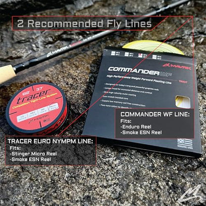 MAVRK USA Fly Fishing Reel | Large Arbor Closed Cage & Micro Reels | Euro Nymph & Floating Line | Ultra Lightweight, High Capacity, CNC Machined, Smooth Drag System - style: Smoke Euro Nymph/Floating 4/7