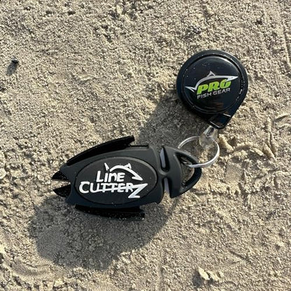 LINE CUTTERZ Patented Dual Hybrid Ceramic Cutter + Stainless Steel Micro Scissors Fishing Line Snipper - Black - color: Black