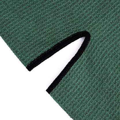 Mile High Life | Pro Tour Caddy Towel | 17" x 40" with 8" Center Slit | Premium Microfiber Waffle Texture - color: Green, size: 16" x 30"