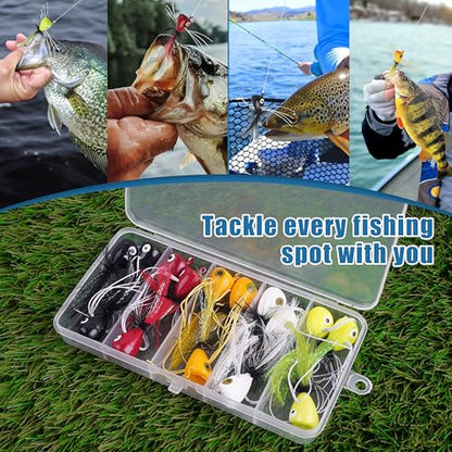 Fly Fishing Lures Poppers Flies Panfish Bluegill Bass Flies Bugs Lures Dry Flies Wet Flies Popper Lures 12/15pcs - color: orange-12pcs