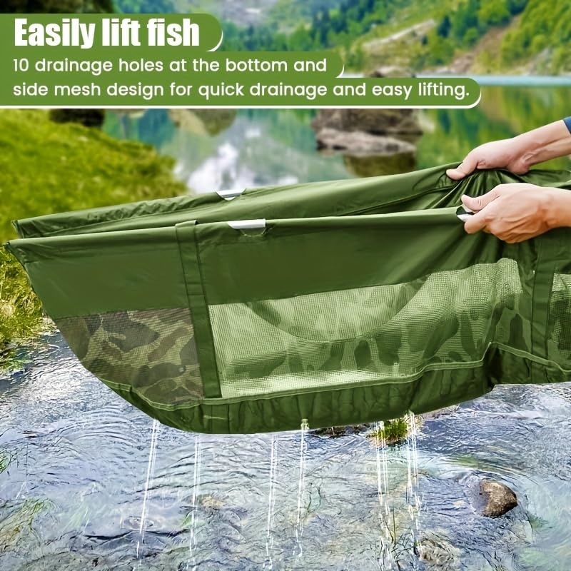 YOTO Fish Weighing Bag Folding Storage Bag Portable Gear Sturdy and Durable Carp Catfish etc Heavy Duty Weighing Fishing Bag