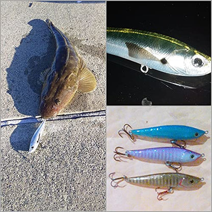 10 Blank Unpainted Minnow Crankbait Topwater Lipless Jerkbait Fishing Lures V3 - color: UPM708P10