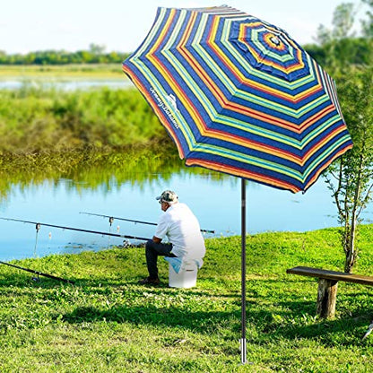 Fishing Pole Holder, In Ground Pole Stabilizer for Fishing Rod, Fishing Rod Holder Ground Support, Sand Spikes Stand for Bank Beach Fishing Umbrella