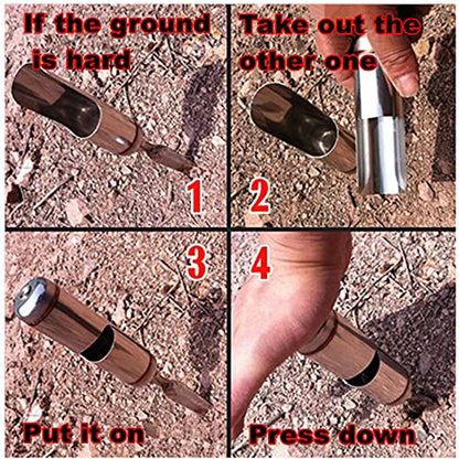 Persei 2pcs Fishing Rod Pole Holder, Ground Support Stand | Universal Fit 2Pack - Portable & Detachable