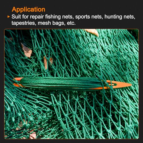 PATIKIL Netting Needle Shuttles, Pack Plastic Fishing Net Repair Line Kit Mending Tools - color: Orange, size: 180x14x4mm