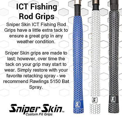 SNIPER SKIN Fishing Rod Grip - Fishing Gear Accessories - Waterproof & Adjustable - Easy to Install, Strong Replacement Grip - color: Realtree WAV3