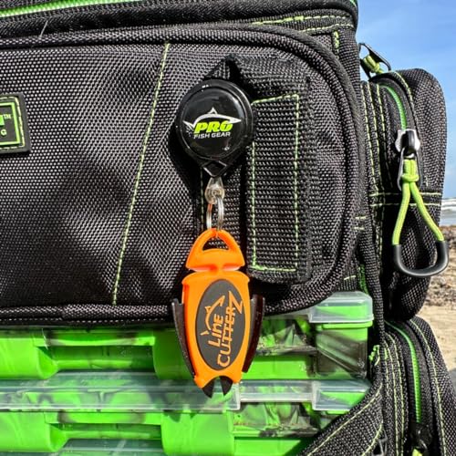LINE CUTTERZ Patented Dual Hybrid Ceramic Cutter + Stainless Steel Micro Scissors Fishing Line Cutter - Orange - color: Orange