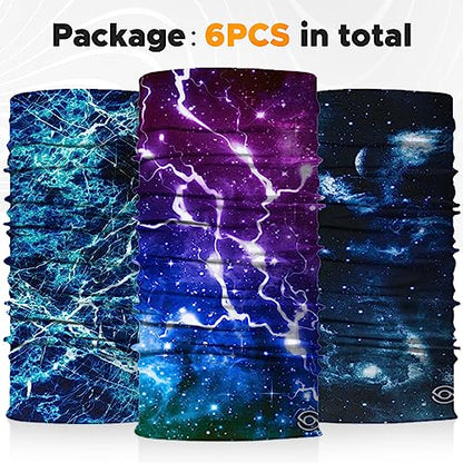 JOEYOUNG Headwear, Bandana, Neck Gaiter Head Wrap Headband Balaclava Magic Scarf - color: A-blue Starry Sky