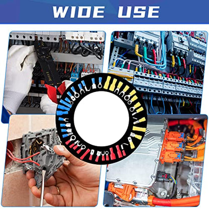 Hoteam 1200 Pcs Cold Shrink Insulated Electrical Wire Connectors Kit Wire Crimp Terminals Butt, Ring, Spade, Fork Quick Disconnect Assortment Kit with Storage Box for Automotive Marine Boat Truck
