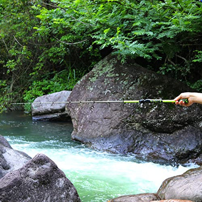 Sougayilang IM7 Graphite Fishing Rod – 2-Piece Casting & Spinning, Medium/Medium Heavy Power, Stainless Steel Guides with Zirconium Rings, EVA Handle & Hook Keeper for Bass, Trout, Walleye, Catfish - color: green, size: Spin-7'00''-2pcs-MH