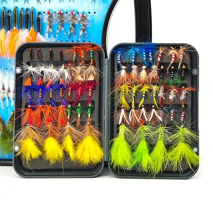 Fly Fishing Flies Kit Trout Flies for Fly Fishing with Fly Fishing Box