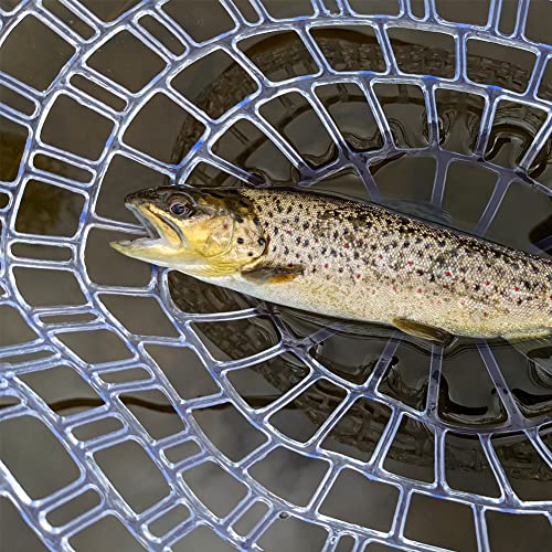Fly Fishing Landing Net, Outdoor Fly Fishing Landing Net Clear Rubber Net Replacement Mesh Bag Fishing Net Replacement Accessory(Medium 100CM)