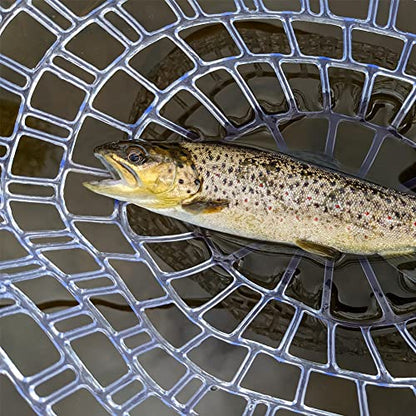 Fly Fishing Landing Net, Outdoor Fly Fishing Landing Net Clear Rubber Net Replacement Mesh Bag Fishing Net Replacement Accessory(Medium 100CM)