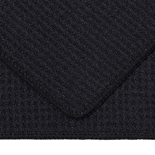 Mile High Life | Pro Tour Caddy Towel | 17" x 40" with 8" Center Slit | Premium Microfiber Waffle Texture - color: Black, size: 16" x 30"