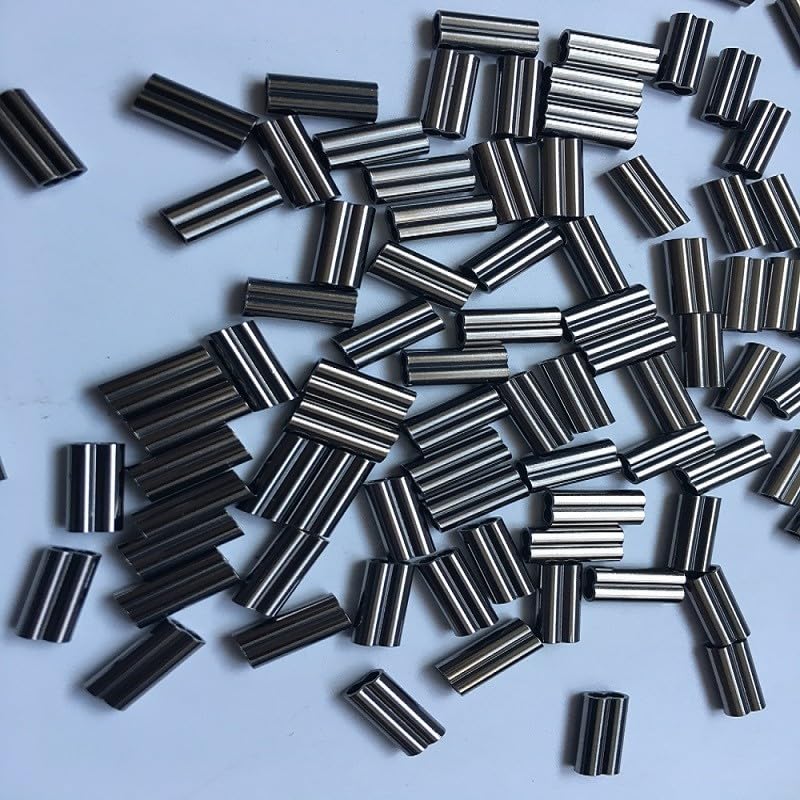 Double Crimps Sleeves, Copper, 50‑Pack (0.8‑2.0mm x 10mm) – Terminal Tackle Connectors for Nylon & Fluorocarbon Fishing Wire Leader Rig Making(1.2mm) - size: 1.2mm