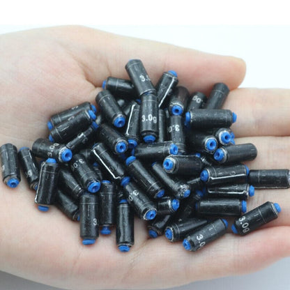 Pack of 50 Fishing Sinkers Weights Soft Plastic Core Scale Lead Freshwater Saltwater - size: 1/32oz 1g 50pcs