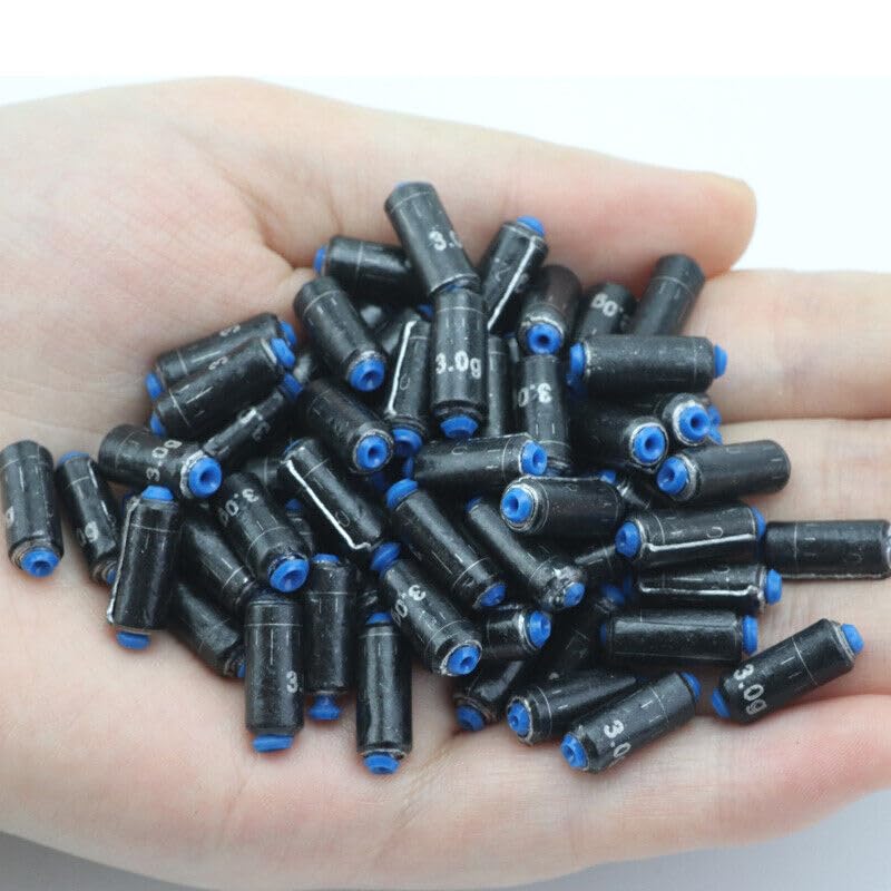 Pack of 50 Fishing Sinkers Weights Soft Plastic Core Scale Lead Freshwater Saltwater - size: 1/8oz 3.5g 50pcs