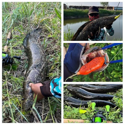 Topwater Fishing Lure Bass Fishing Frog Fishing Hollow Body Frog Bass Pike Snakehead Lure Bait - color: Mix-Color/1 - 5pcs