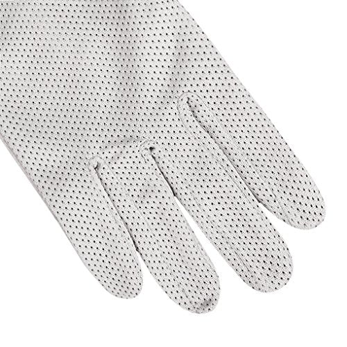 JIAHG Women Men's Driving Gloves Summer UV Sun Glove Non Slip Touchscreen Cotton Gloves Outdoor Sunblock Mittens for Cycling - color: Mesh-gray full finger