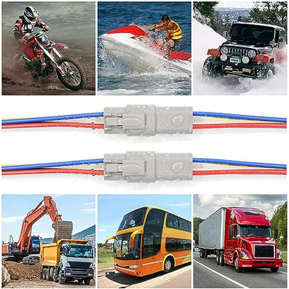 8 Set 4 Pin Deutsch Wire Connector Kit with Waterproof Heat Shrink Tubing for Car, Truck, Boat, 8 Kits (C- 4Pin Wiring 8Pair) - size: DT Connector 8 Sets 4 Pin