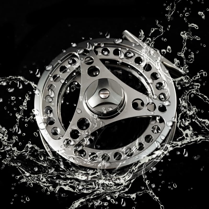 EX-ALC Fly Reel 3/4 5/6 7/8 9/10WT CNC Machined Large Arbor Aluminum Fly Fishing Reels Silver/Gunsmoke Fly Reels - color: Gunsmoke, size: 5/6WT Fly Reel