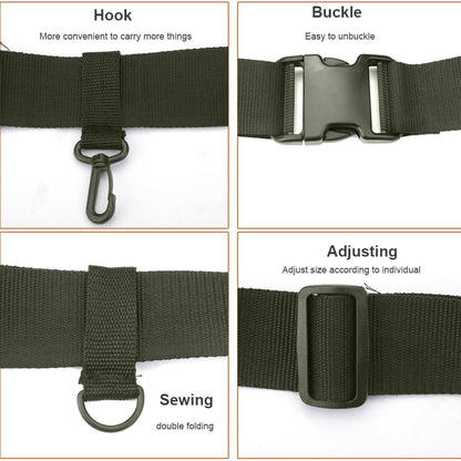 2 Pcs Fishing Waist Belt Rod Holder - Adjustable Wading Belt With Portable Pole Inserter for Spinning, Casting Reel, Surf, Kayak, Fly Fishing Gear Accessories - Green