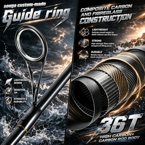 Sougayilang Fishing Rod and Reel Combo, Stainless Steel Guides Fishing Pole with Spinning Reel Combo for Bass Fishing - color: Grey, size: 6'10''-3000