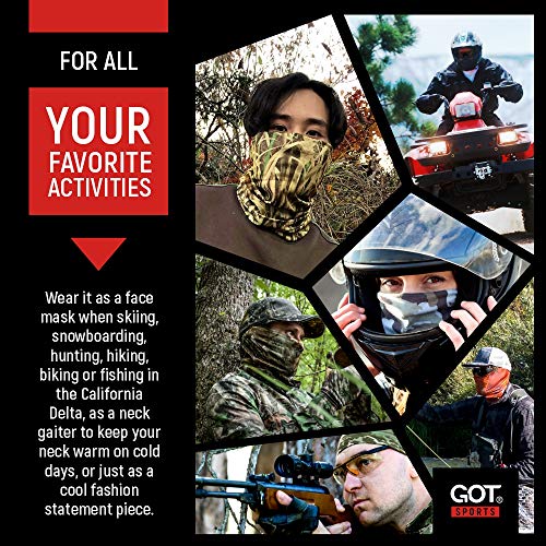 Fishing Face Mask Neck Gaiter - UV Sun Protection Cover for Men Women | Moisture-Wicking, Quick-Drying, Lightweight, Camo Design, Multi-Style Headwear, SPF Sun Shield - color: Grass Blades