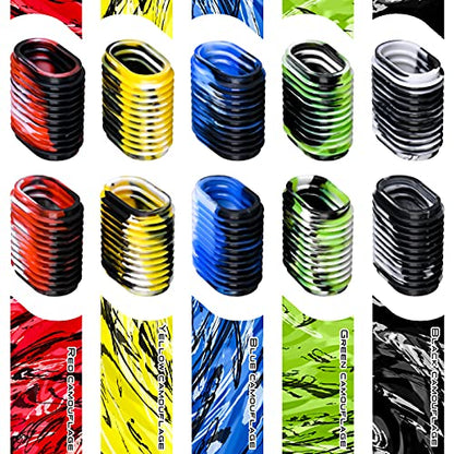 LEO 10pcs Rubber Fishing Reel Handle Grip Cover Non-Slip Baitcaster Knob Sleeve 5 Pairs in Pack 5 Colors (5 Mix Colors)