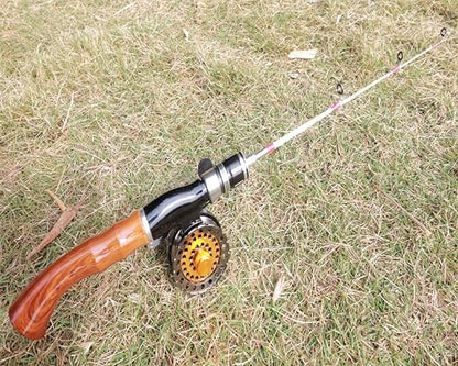 Ice Fishing Rod and Reel Combo Ice Fishing Gear for Freshwater Saltwater - style: Round Wheel Reel Comb
