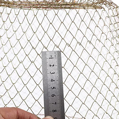 Rustproof Fish Basket Collapsible Floating Galvanized Steel Wire Fish Net Cage for Dock