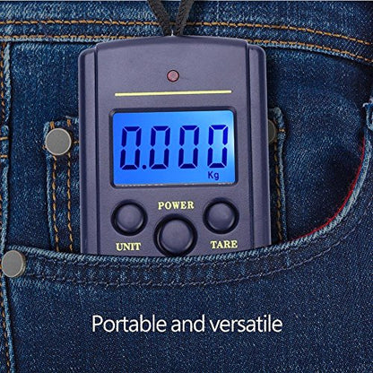 Fish Scales Digital Weight, Hanging Weight Scales, Portable Plastic Electric Balance Digital Fishing Postal Hanging Hook Scale Load 40kg with LCD Display for Fishing Retails Delivery