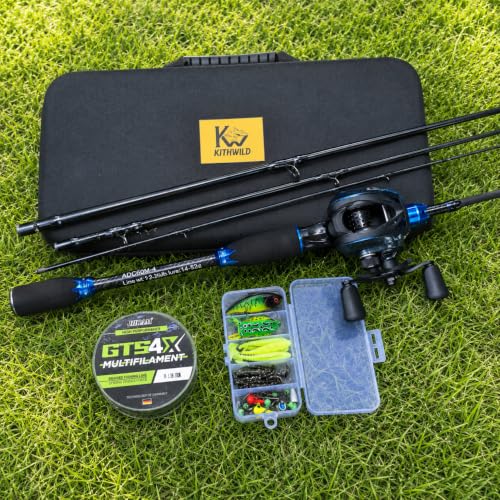 DC Baitcasting Combo, Smart Digital Brake Reel, 4-Section Carbon Rod, Tackle Bag, Line & Lures, Complete Travel Kit for Bass Freshwater - color: DC Baitcasting Combo-6FT- Left Handed