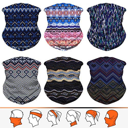 JOEYOUNG Headwear, Bandana, Neck Gaiter Head Wrap Headband Balaclava Magic Scarf - color: A-boho 3