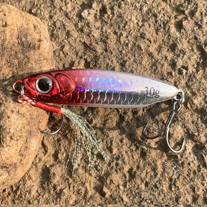 Tripquips Saltwater Jigs Fishing Lures with Ultra-Sharp Hooks, Saltwater Spoon Lure for Tuna Salmon Grouper, Sea Fishing Jigging Lure, Trolling Spoon for Bass Fishing - color: 5PCS-30g/1.06oz