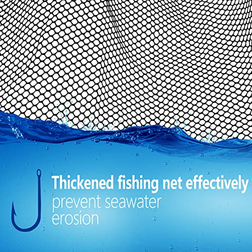 SAN Like Fishing Net Fish Landing Nets Collapsible Telescopic Sturdy Pole Handle for Saltwater Freshwater Extending to 36/43/71/98inches - color: Black, size: S-2 packs