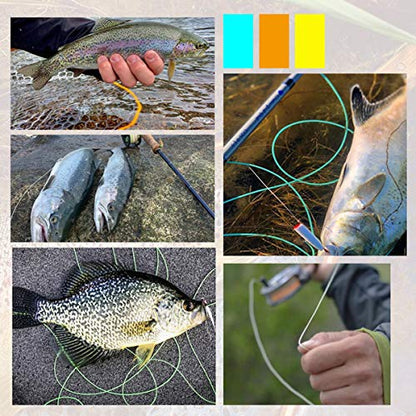 8 Pack Welded Tapered Leader Fly Fishing Leader with Loop 9ft 0/1/2/3/4/5/6/7X Nylon Fly Leader … - color: Welded Loop Fly Leader, size: 7x