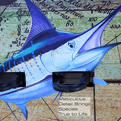 Rush Creek Creations Guy Harvey Bass Fishing Wall Storage Rack - style: Ancient Map