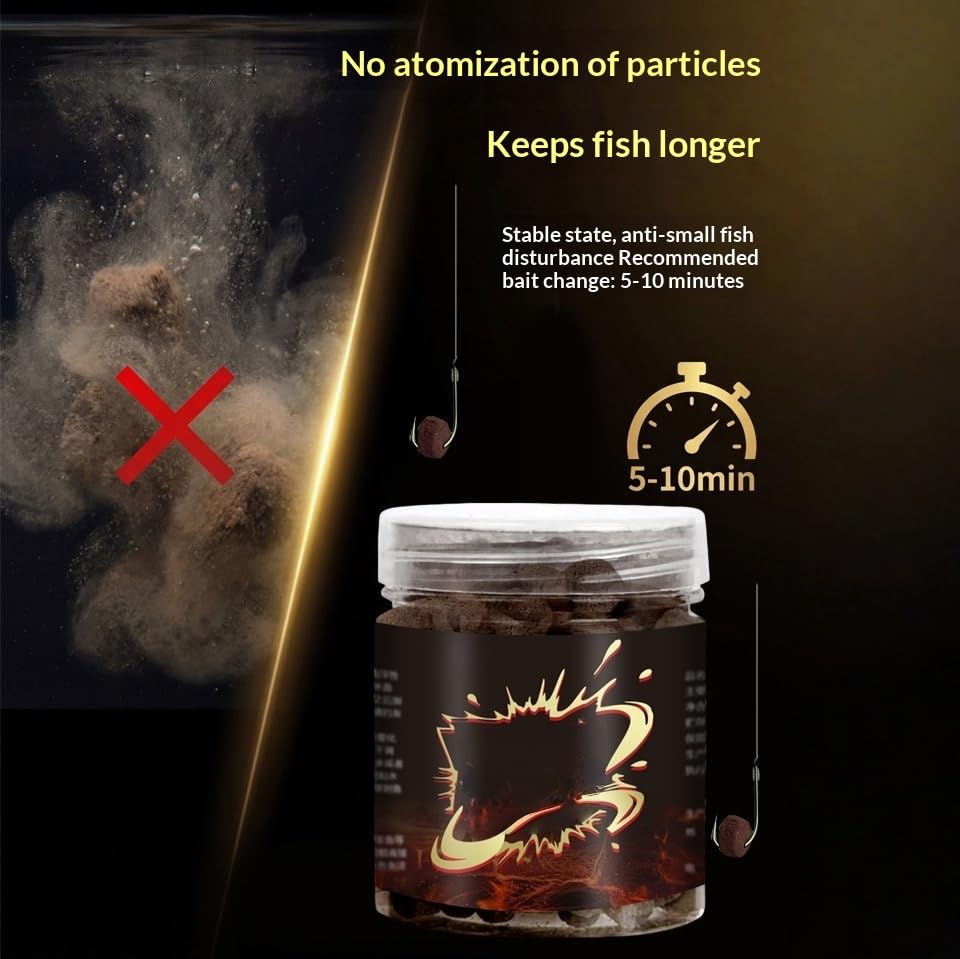 2pcs Ready-to-Use Floating Fishing Pellets, 60g High-Attract Freshwater Feed Lures, Non-Dissolving Scented Floating Dough Baits for Finicky Carp, Catfish, Tilapia