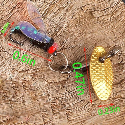 Fly Fishing Lures Kit Fishing Fly,Fly Fishing Kit Fly Fishing Lures,Handmade Lures Assortment Kit Artificial Bait Hooks for Bass Trout Salmon Fishing,Suitable for Freshwater and Saltwater - size: Green fly