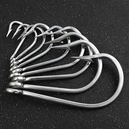 Large Giant Shark Fishing Hooks Saltwater,12pcs Forged Alligator Tuna Hooks Big Game Stainless Steel J Fish Hooks Extra Strong for Shark Swordfish Tuna Catfish 5/0-13/0 - size: 11/0-12Packs