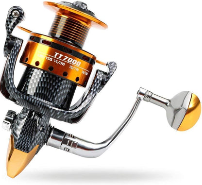 Burning Shark Fishing Reels- 12+1 BB, Light and Smooth Spinning Reels, Powerful Carbon Fiber Drag, Saltwater and Freshwater Fishing - size: TT4000