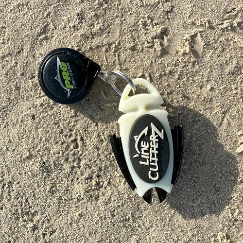 LINE CUTTERZ Patented Dual Hybrid Ceramic Cutter + Stainless Steel Micro Scissors Fishing Line Clipper - Glow-in-the-Dark - color: Glow-in-the-dark
