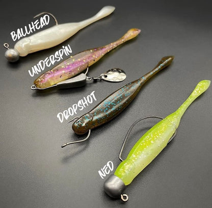 X Zone Lures Hot Shot Minnow Lures for Bass and Walleye, Infused with X Zone Scent Formula, 3.25" (8 Pack) - color: Electric Shad