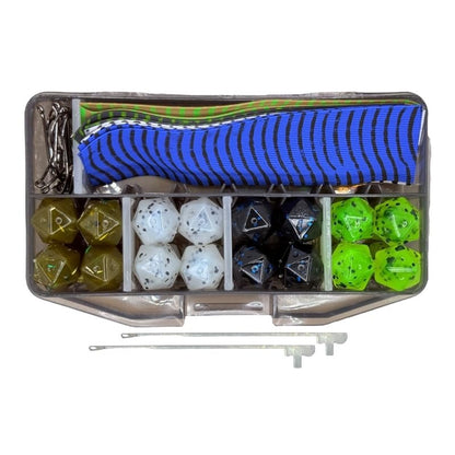 Aftershock Fuzzy Dice Soft Plastic Bait Kit - Alive Rubber Skirted Dice Lures for Bass, Crappie, Panfish & Trout
