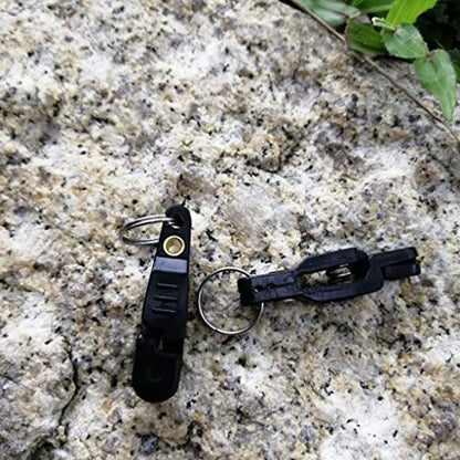 10pcs Fishing Line Clips with O Shaped Rings Snap Weight Release Clip for Offshore Fishing Planer Board Kite Heavy Tension Snap Release Clip Downriggers Outrigger Release Clips -Black - color: Black