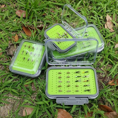 Aventik Silicone Fly Fishing Box Jig Box Waterproof Streamer flies Case Double Sided Clear Lid Storage Lure Case Saltwater Freshwater (MB:6.08x4x1.57inch) - style: MB:6.08x4x1.57inch